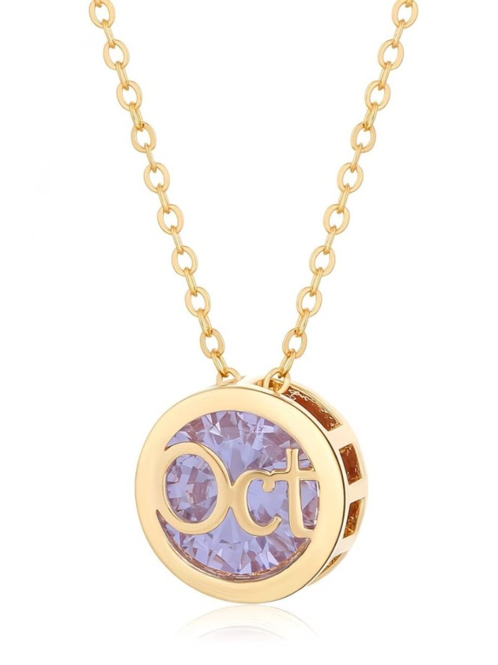 October Pink Opal Birthstone Pendant Necklace Oct Birthday Jewelry Gift